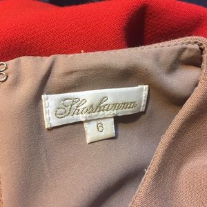 Shoshanna Dresses - Shoshanna color block sheath tan dress 6 Shoshanna Dresses - Shoshanna color block sheath tan dress 6